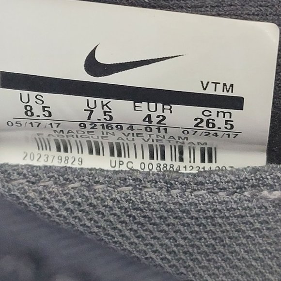 Nike Air Max Sequent 3 2017 Men's Running Shoes Dark Grey 921694-011 US Size 8.5 - Picture 8 of 8